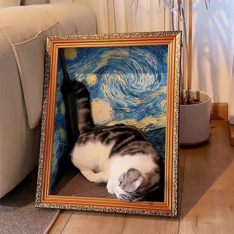 Art 3D Oil Painting Cat Nest