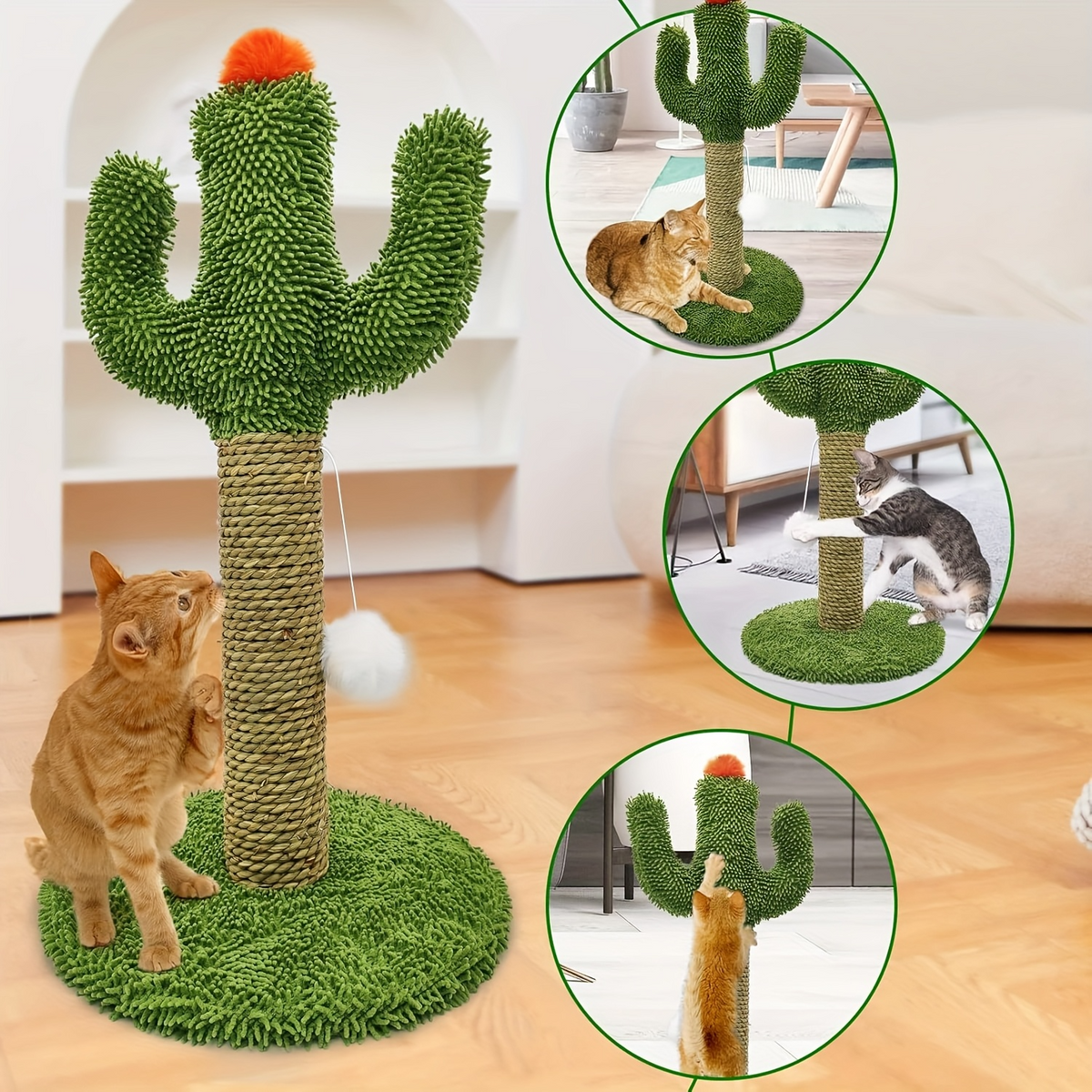2 in 1 Cactus Shaped Cat Climbing Tree